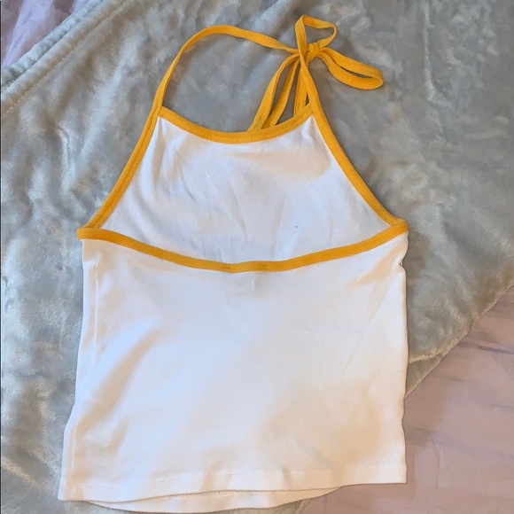Forever 21 White Halter with Yellow Straps - Picture 3 of 4